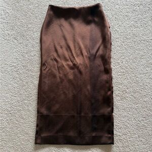 Brown Satin Women's Skirt